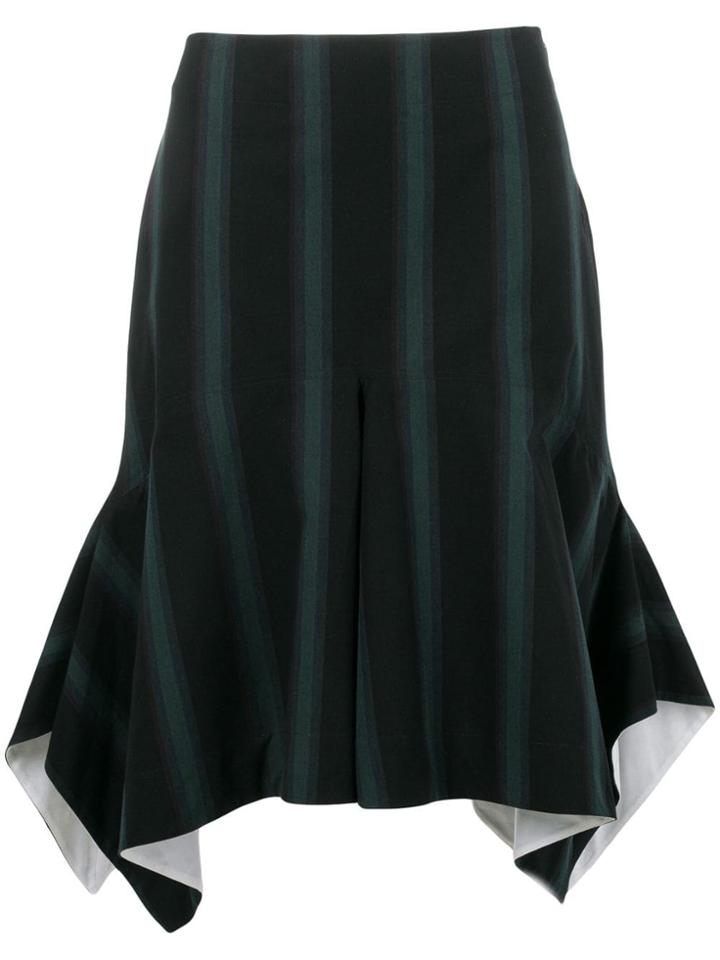Calvin Klein 205w39nyc Striped Draped Asymmetric Skirt - Blue