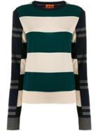 Colville Striped Color-block Sweater - Neutrals