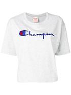 Champion Logo Print Loose T-shirt - Grey