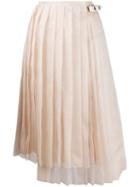 Fendi Asymmetric Pleated Skirt - Neutrals