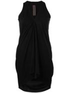 Rick Owens Drkshdw Draped V-neck Blouse, Women's, Size: Small, Black, Cotton