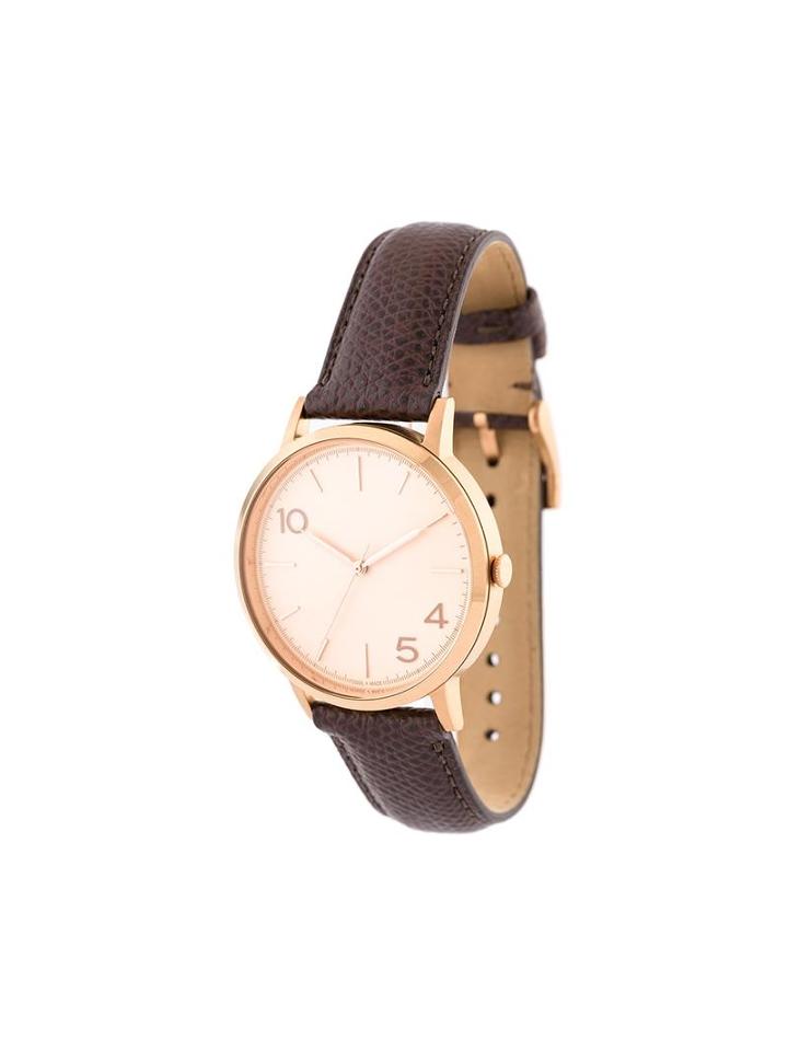 Rose Gold Dial Watch, Adult Unisex, Brown, Forty Five Ten X Fossil