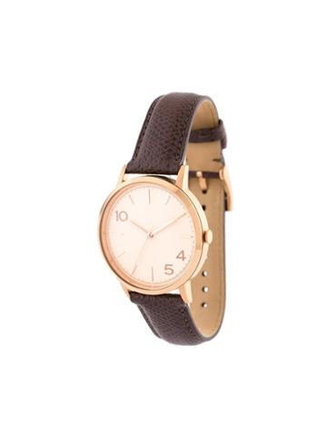 Rose Gold Dial Watch, Adult Unisex, Brown, Forty Five Ten X Fossil