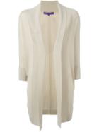 Ralph Lauren Fold Quarter Sleeve Draped Cardigan Coat - Nude &