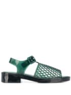 Opening Ceremony Mesh Look Jelly Sandals - Green