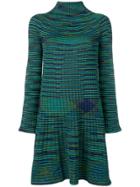 M Missoni Striped Knit Midi Dress - Green