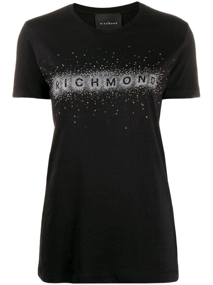 John Richmond Embellished Logo T-shirt - Black