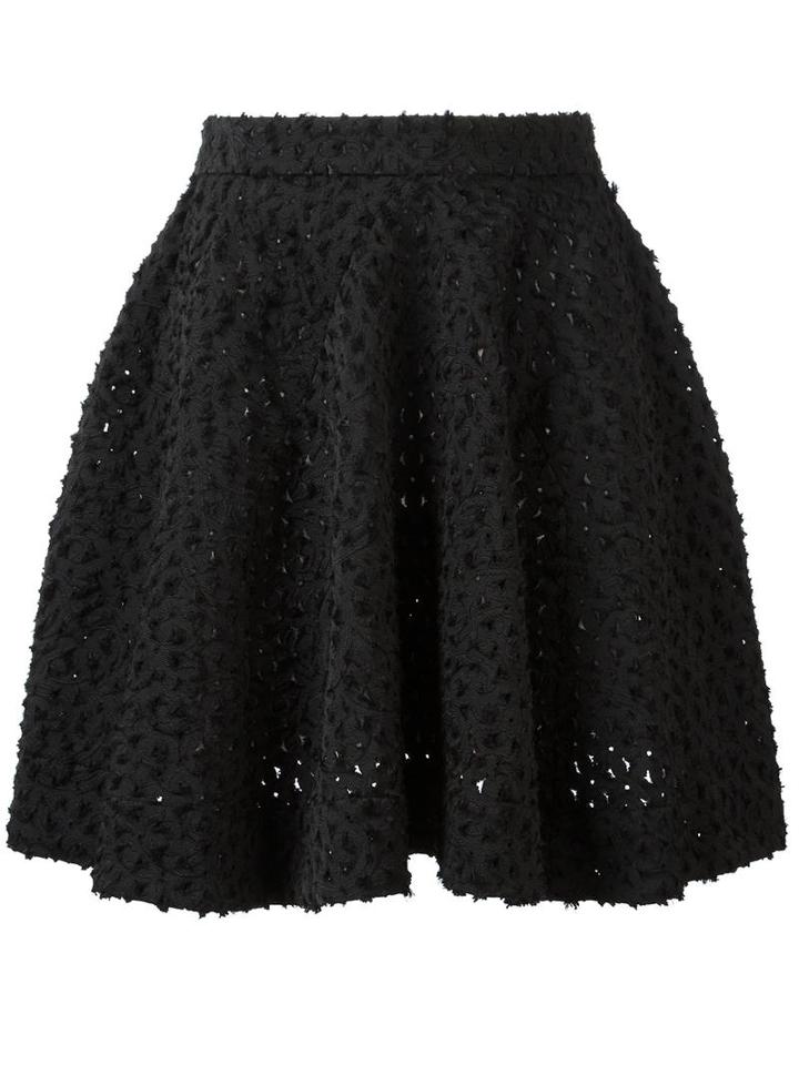 Vivienne Westwood Anglomania Textured Full Skirt, Women's, Size: 40, Black, Cotton/acrylic/polyester/other Fibers