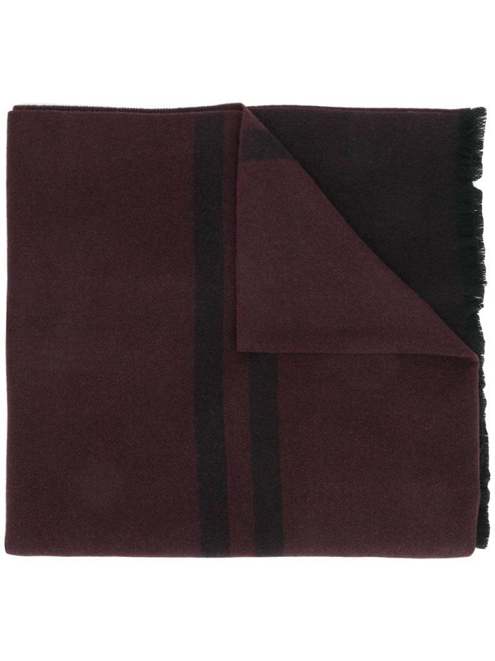 Emporio Armani Logo Knit Scarf - Red