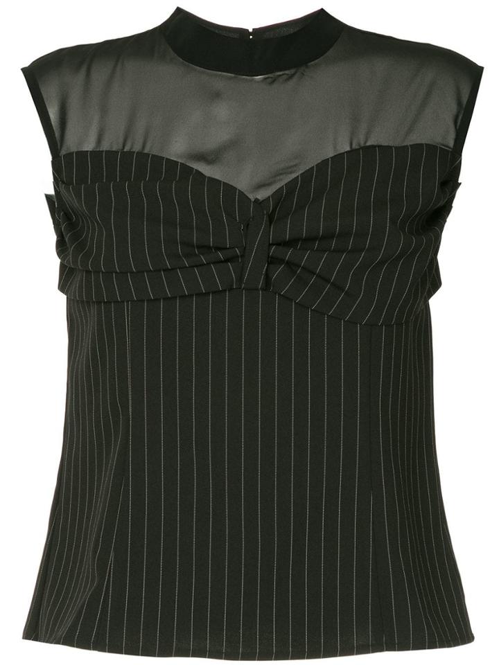 Guild Prime Pinstripe Bustier Top - Black