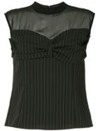 Guild Prime Pinstripe Bustier Top - Black