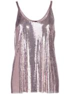 Paco Rabanne Gathered Chainmail Dress - Pink