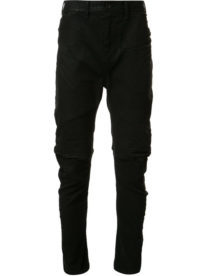 Julius Coated Panel Trousers, Men's, Size: 3, Black, Cotton/polyester/polyurethane