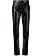 Msgm Leather-effect Trousers - Black