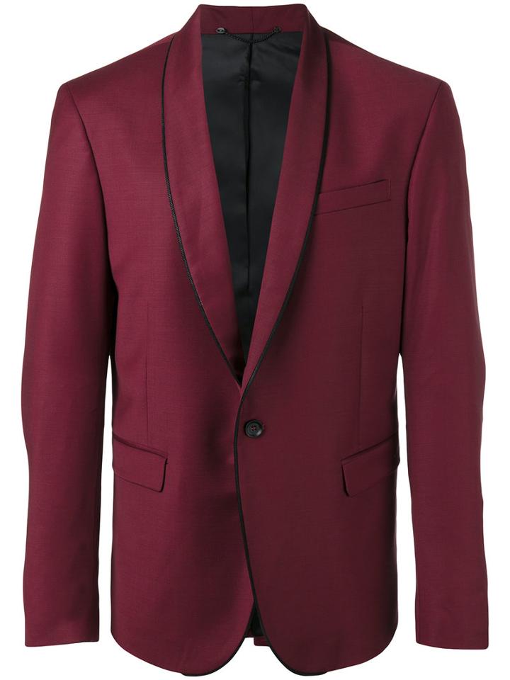 Diesel Piped Trim Blazer, Men's, Size: 52, Pink/purple, Virgin Wool/nylon/spandex/elastane/polyester