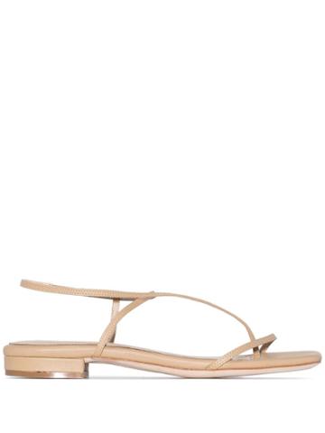 Studio Amelia Strappy Flat Sandals - Neutrals
