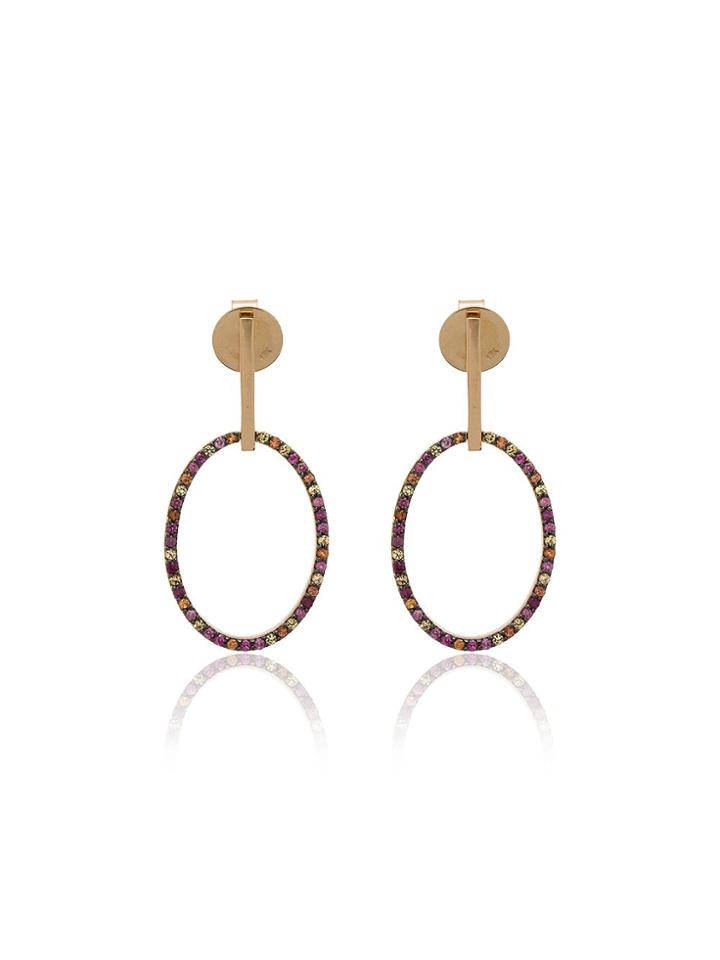 Ileana Makri 18k Yellow Gold Diamond Hoop Earrings - Metallic