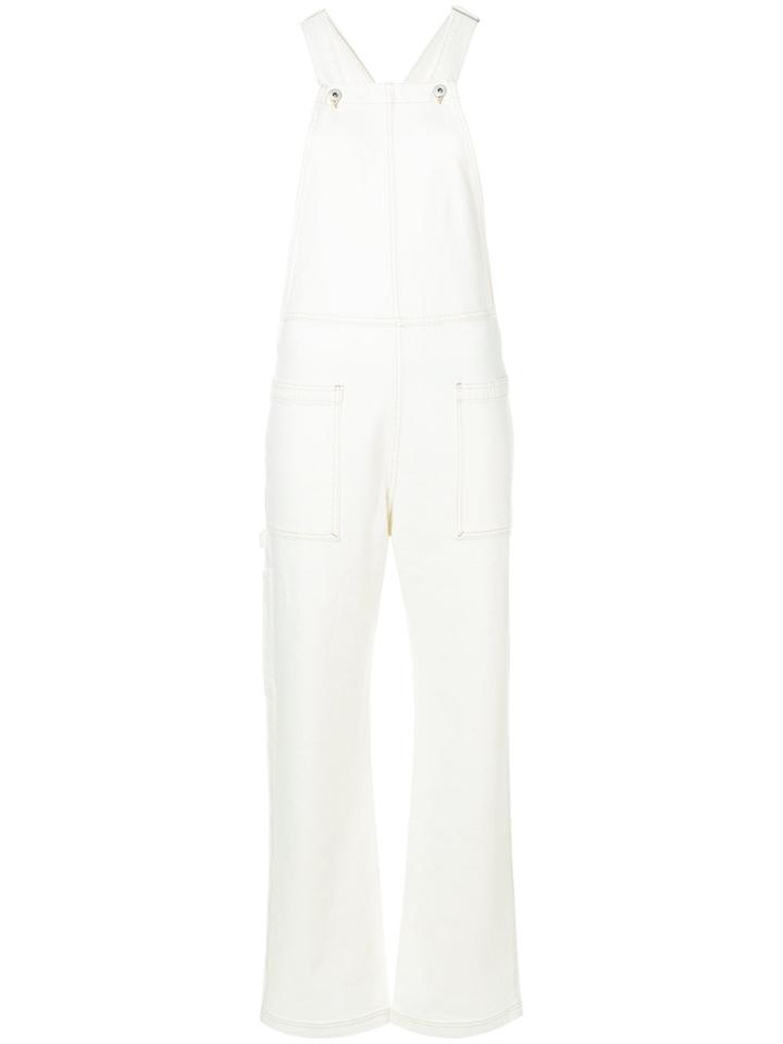 Levi's: Made & Crafted Flared Denim Dungarees - White