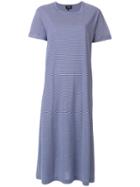 A.p.c. Striped T-shirt Dress - Blue