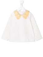Hucklebones London Brocade Collar Blouse, Girl's, Size: 10 Yrs, Nude/neutrals