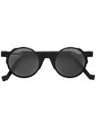 Vava Round Framed Sunglasses, Adult Unisex, Black, Acetate