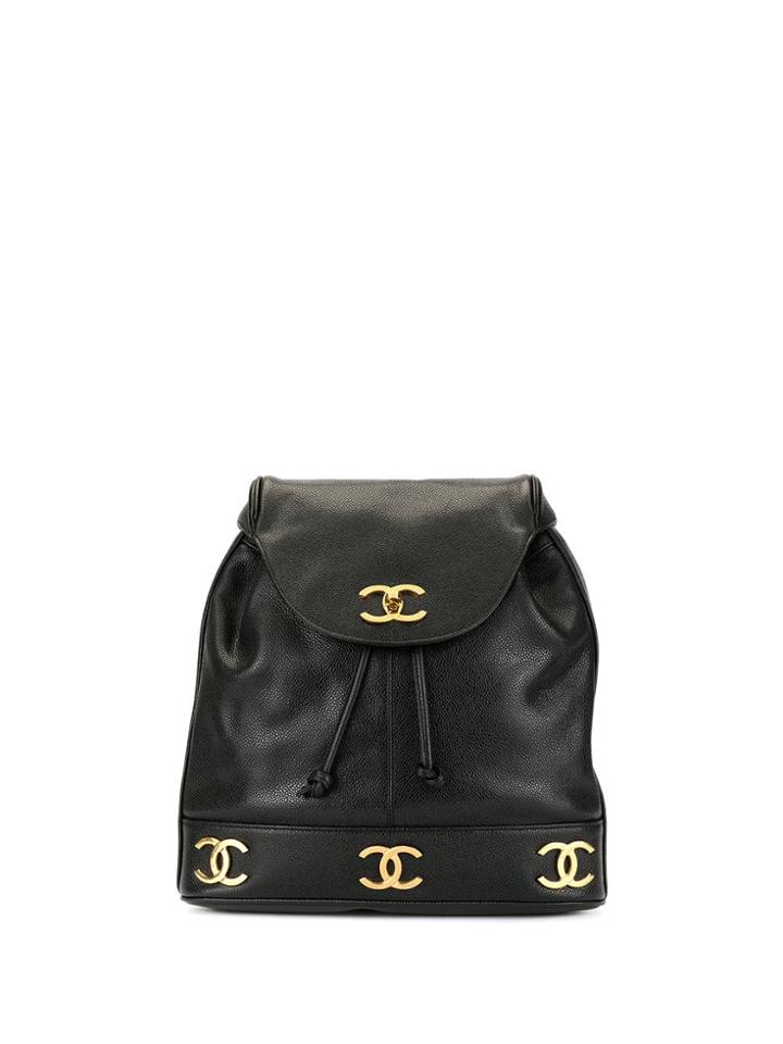 Chanel Pre-owned Chain Backpack - Black