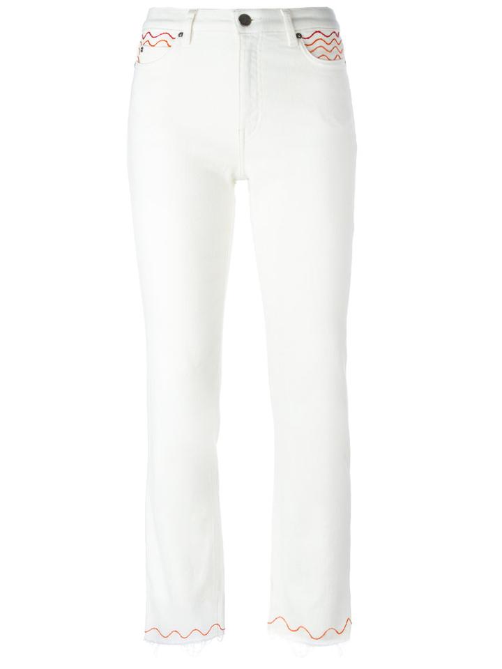 Mih Jeans Daily Customised Jeans By Amanda Norgaard, Women's, Size: 26, White, Cotton/spandex/elastane