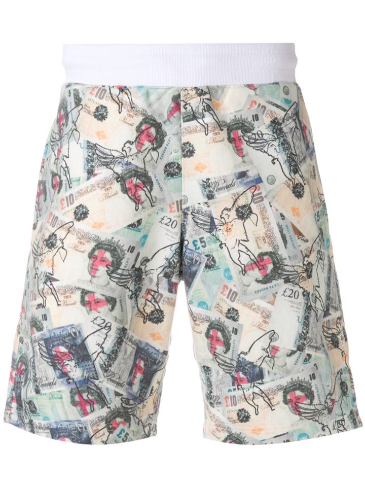 Thames Printed Shorts - White