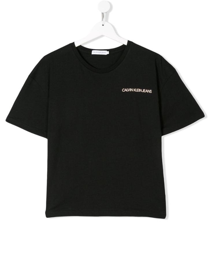 Calvin Klein Kids Logo Patch T-shirt - Black