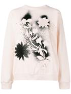 Christopher Kane Stencil Floral Sweatsshirt, Women's, Size: Small, Nude/neutrals, Cotton