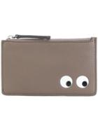 Anya Hindmarch Eyes Zipped Card Case - Brown