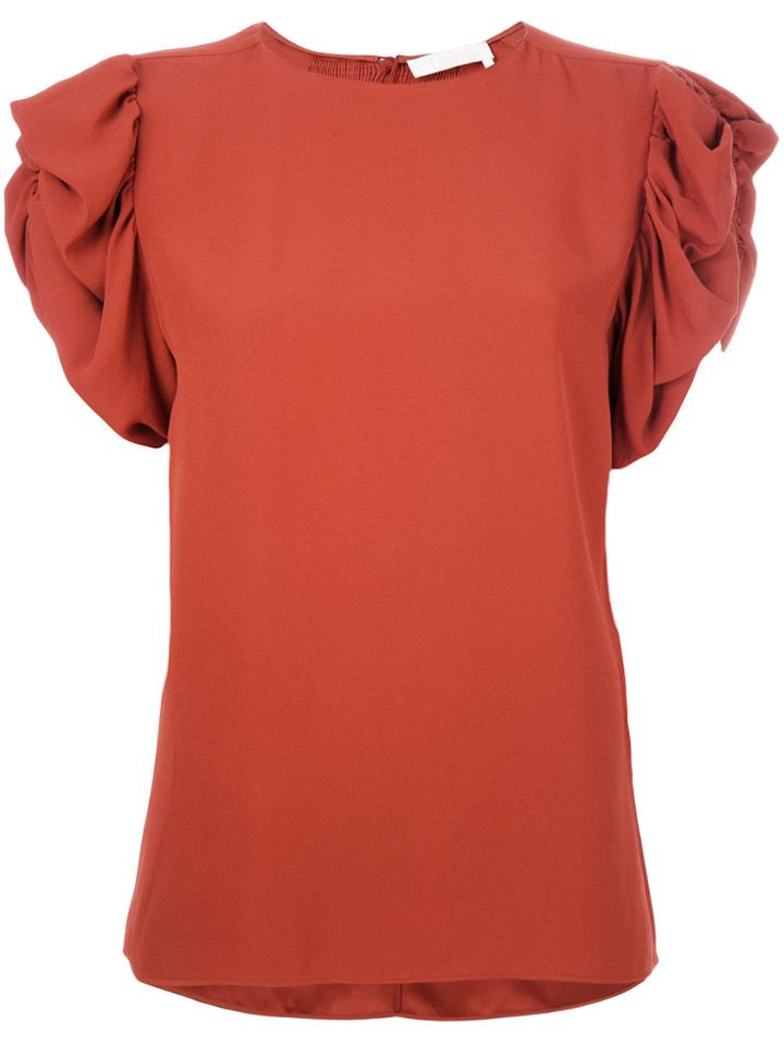 Chloé Ruffled Sleeve Blouse - Yellow & Orange