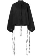 Mm6 Maison Margiela Tied Wide Sleeve Shirt - Black