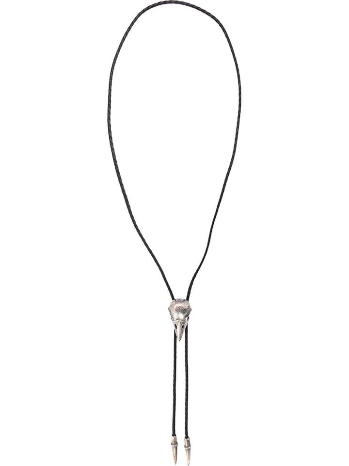 Yohji Yamamoto Bird Skull Bolo Tie - Black