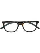 Dior Eyewear Square Frame Tortoiseshell Effect Glasses - Black