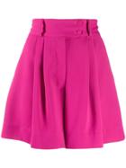 Styland High-waisted Pleated Shorts - Pink