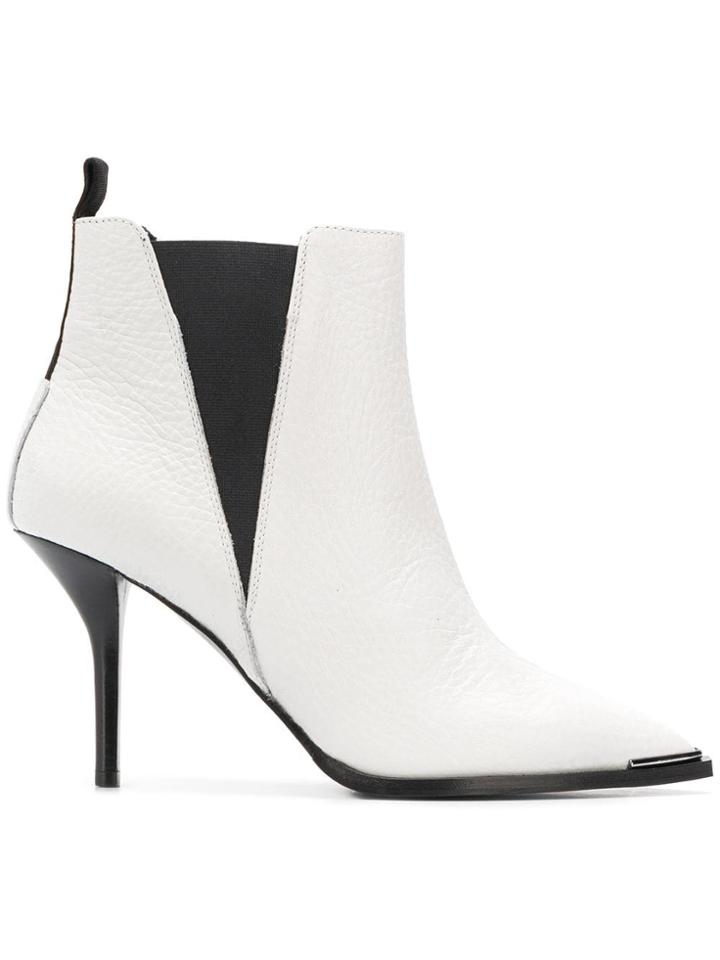 Acne Studios Jemma Grain Stiletto Boots - White