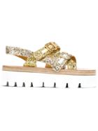 Mm6 Maison Margiela Flatform Glitter Sandals