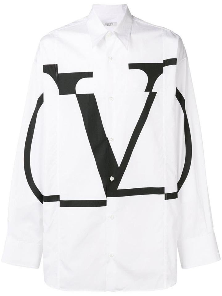 Valentino Deconstructed Go Logo Shirt - Green