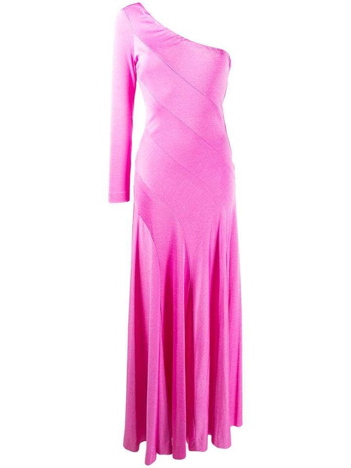 A.n.g.e.l.o. Vintage Cult 1960's Single Sleeve Diagonal Gown - Pink