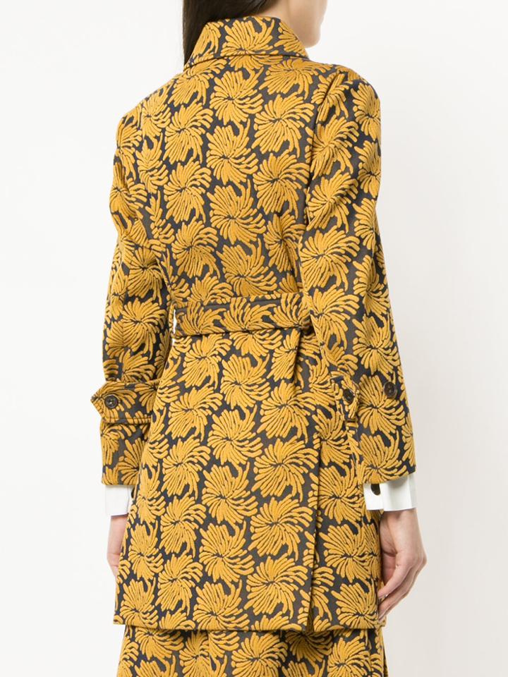 Maison Margiela Belted Jacquard Jacket - Blue