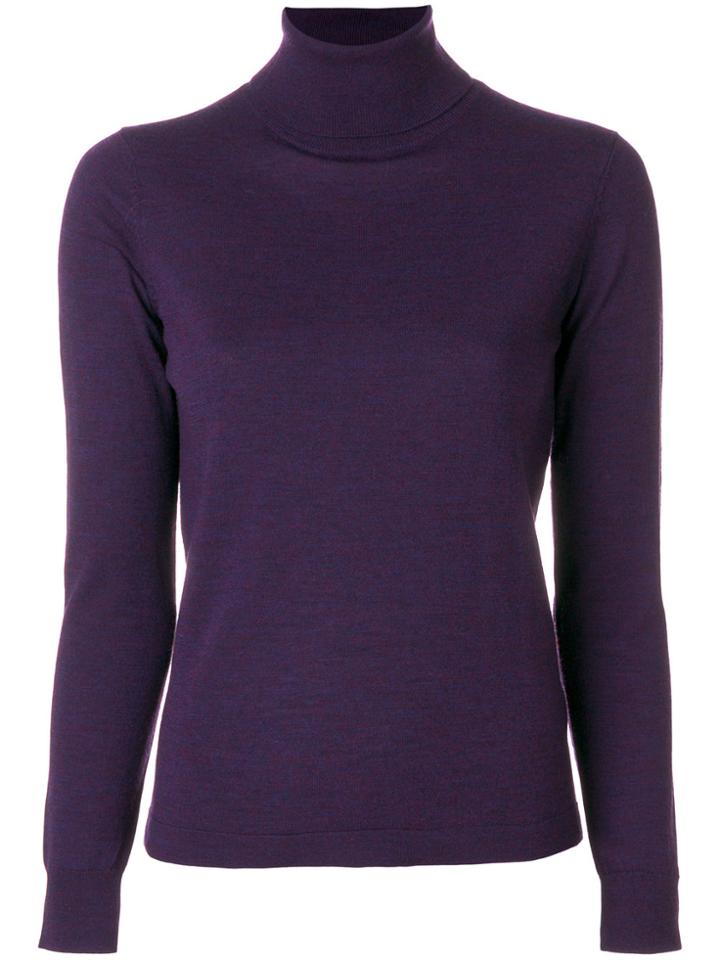 Paule Ka Roll Neck Jumper - Pink & Purple