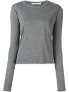 T By Alexander Wang Longsleeved T-shirt, Women's, Size: Xs, Grey, Rayon