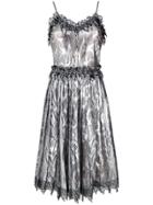Marco De Vincenzo Metallic Pleated Dress - Grey