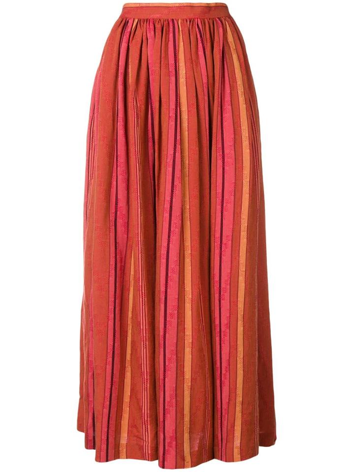 Giorgio Armani Vintage 1990's Gathered Long Skirt - Orange