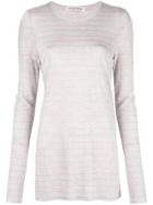 T By Alexander Wang Striped Jersey Top - Grey