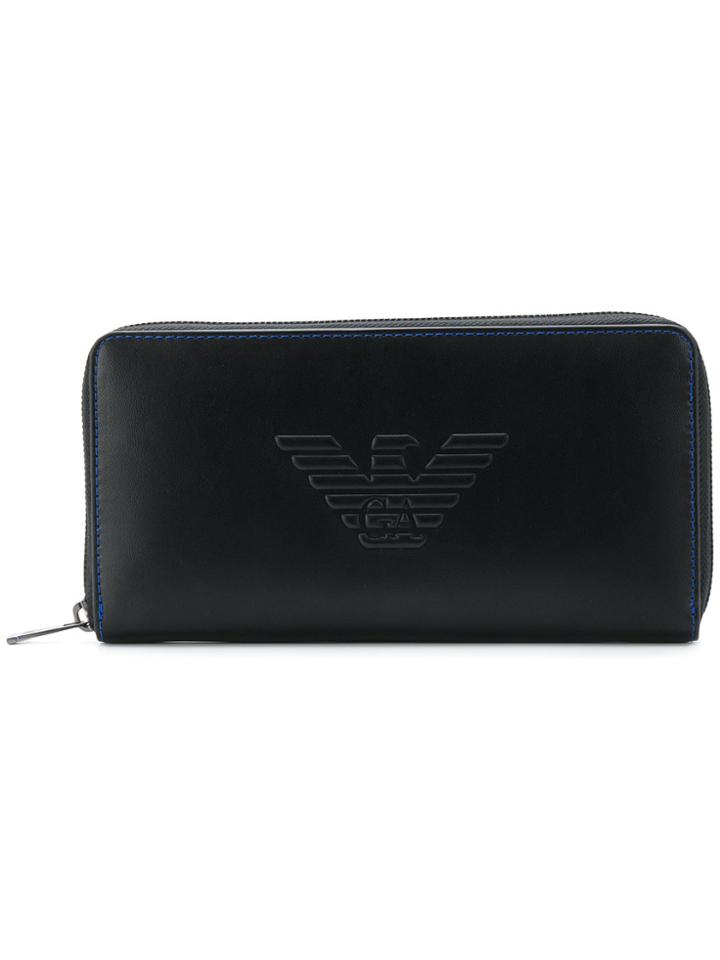Emporio Armani Zip Around Wallet - Black