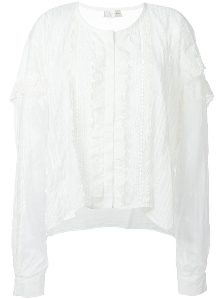 Faith Connexion Broderie Anglaise Ruffled Blouse