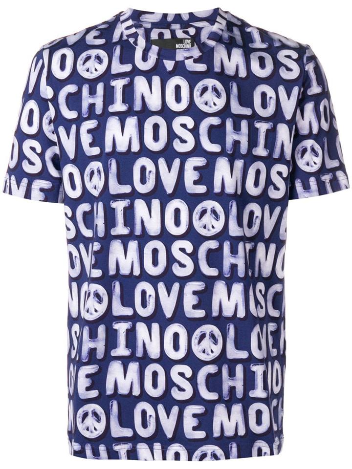 Love Moschino Logo T-shirt - Pink & Purple