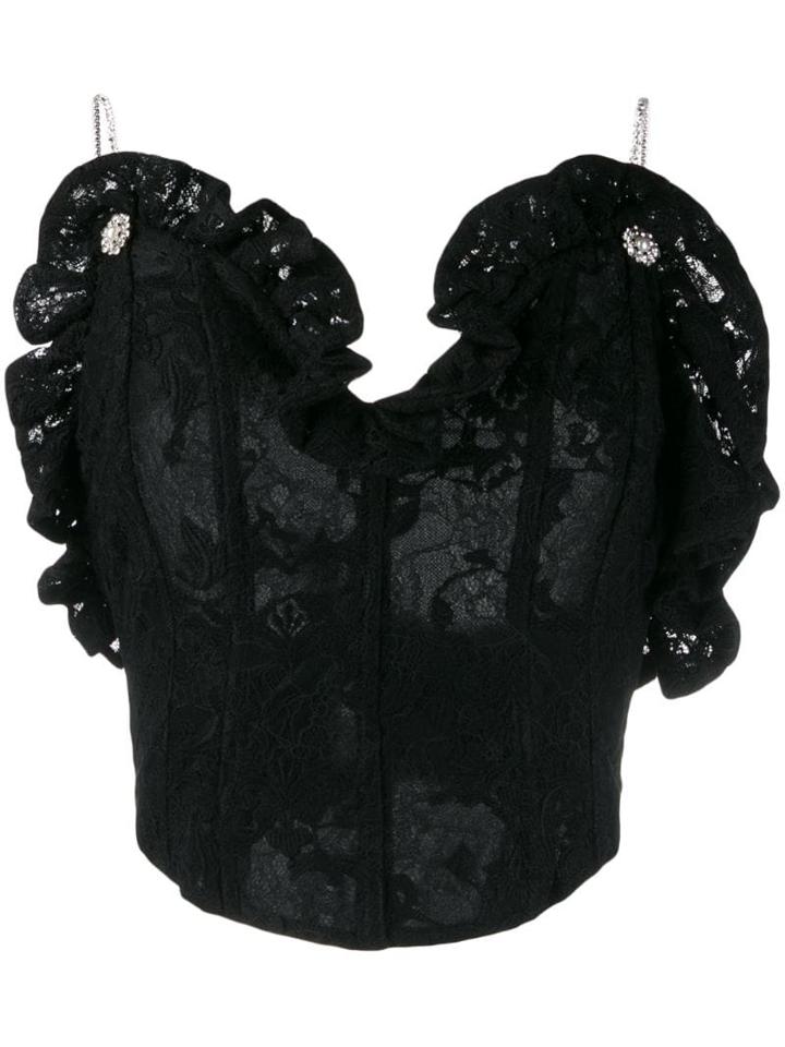 Magda Butrym Lace Corset Top - Black